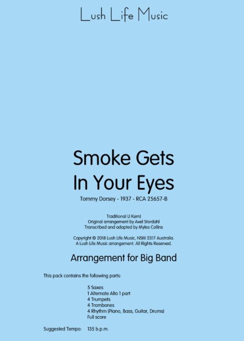 Smoke Gets in Your Eyes (Jazz Ensemble - Score and Parts)